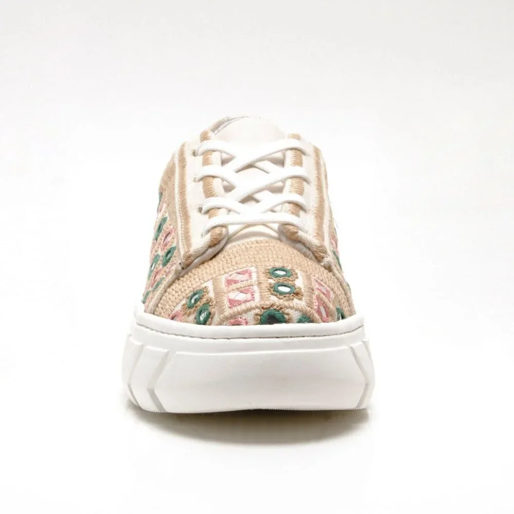 FREE PEOPLE Catch Me If You Can Crochet Sneakers Shoes/ White Mirror Combo